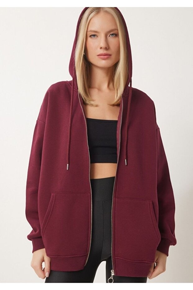 Oversize Kapşonlu Hırka - 3