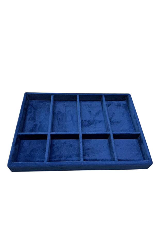 Wooden Jewelry and Glasses Organizer Inside the Drawer 9 Compartments Baby Face Fabric Organizer