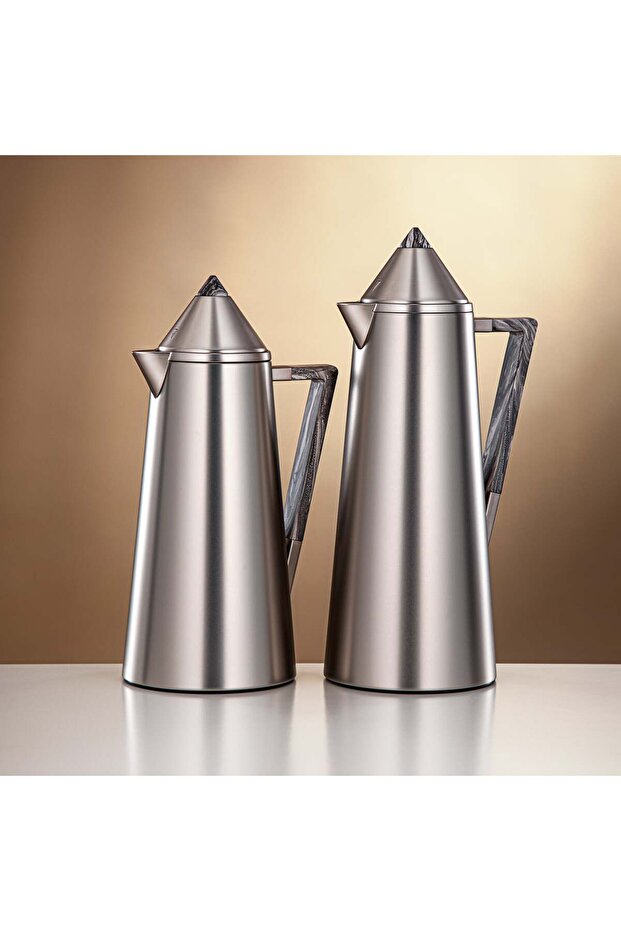 Almarjan Vacuum flask 0.7 L + 1.0 L Matt nickle & marble (FG 818-070/100 MNI/BM)