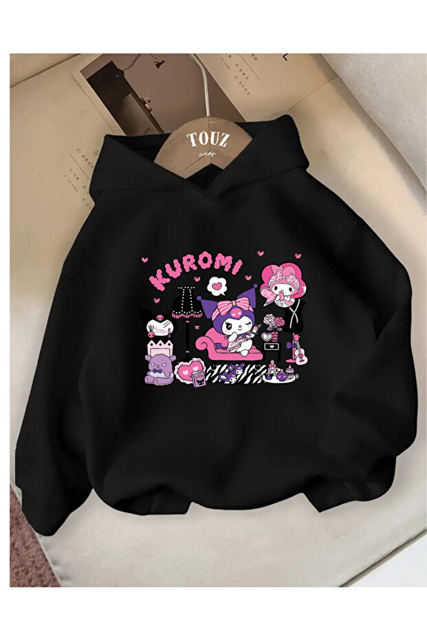 Young Kuromi Melody Cinnemaroll 3-Thread Thick Sweet Hoodie
