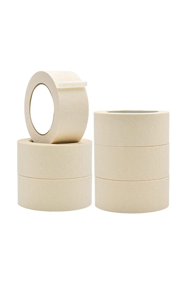Masking Tape 2" x 20 Yards | Strong Adhesive Tape for Painting, Decorating, DIY & School [6 Rolls]