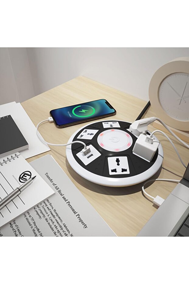 Power Socket AC Outlets, USB Ports, Overload Protector, Fast Charging - 4