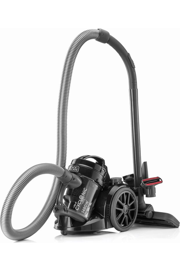 BLACK+DECKER Multi-Cyclonic Bagless Vacuum Cleaner, 1480W, 1.8L Capacity, 6-Stage Filtration, Variab