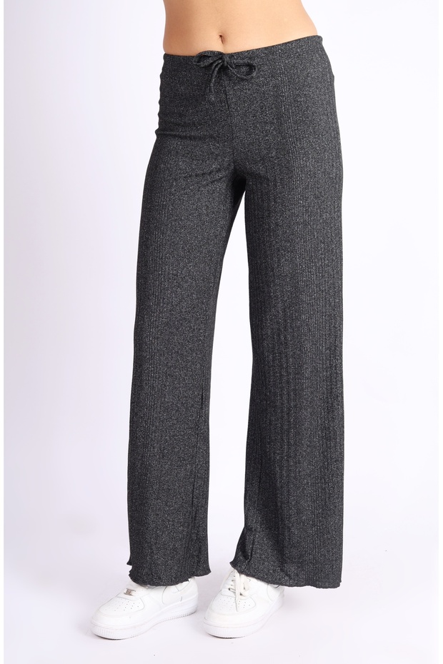 Punta Report široke crne pantalone - 3