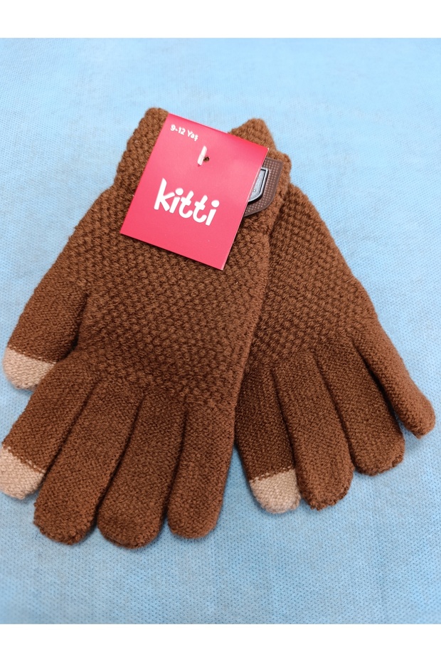 KIŞLIK ÖRME YÜN ELDİVEN 9-12 YAŞ - 1