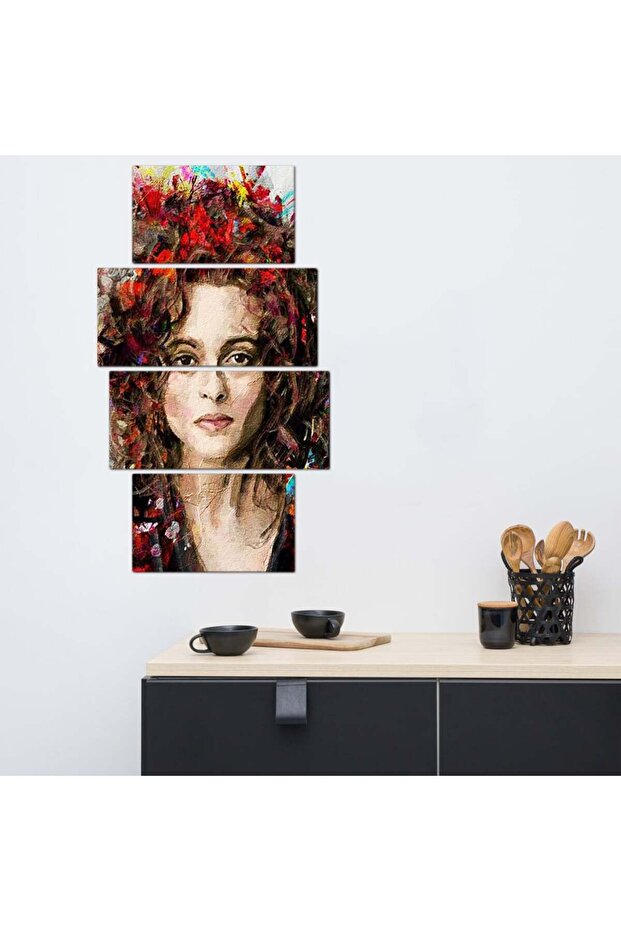 لوحه جداريه - رسمة فنيه إمرأه - ٣٠٠٢٧ - مقسمه أربعة قطع