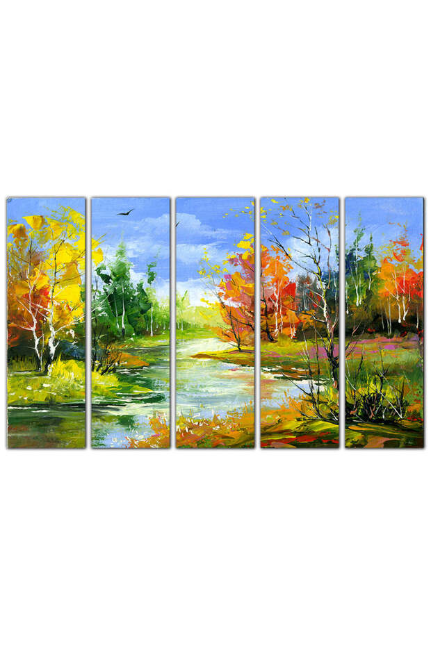 لوحه جداريه - منظر - ٩١١ - مقسمه خمسة قطع متساويه - 1