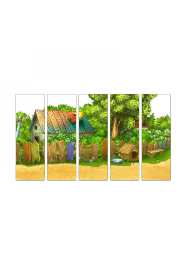 لوحه جداريه لغرف الأطفال -kids3 - مقسمه خمسة قطع متساويه - 1