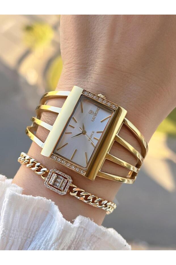 Rib Design Steel Case and Cord Tarnish-Free Color 5 Atm Women's Wristwatch 1142L.1
