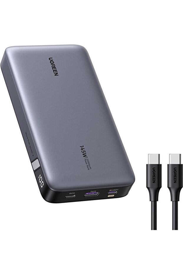 Power Bank 25000mAh 145W Portable Charger with 3-Port USB-C Fast Charging, Digital Display