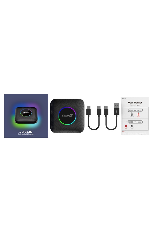 Carlinkit TBox Ambient LED Android 13.0 - 4G/64G Wireless Apple Carplay Android Auto / SIM SD Card - 13