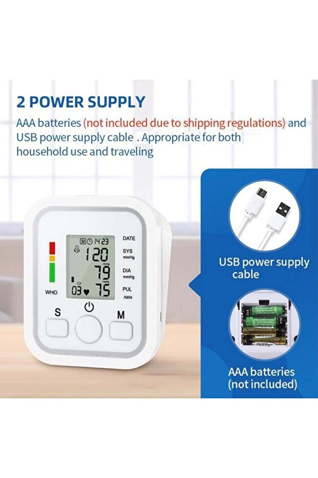 Automatic Upper Arm Blood Pressure Monitor With Irregular Heartbeat Detection Easy Measureme - 3