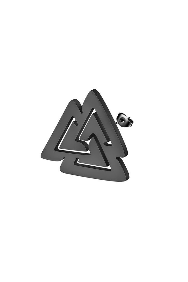 Nordic Valknut Vegvisir Design Nail Model 316L Stainless&Non-Tarnish Steel Earrings