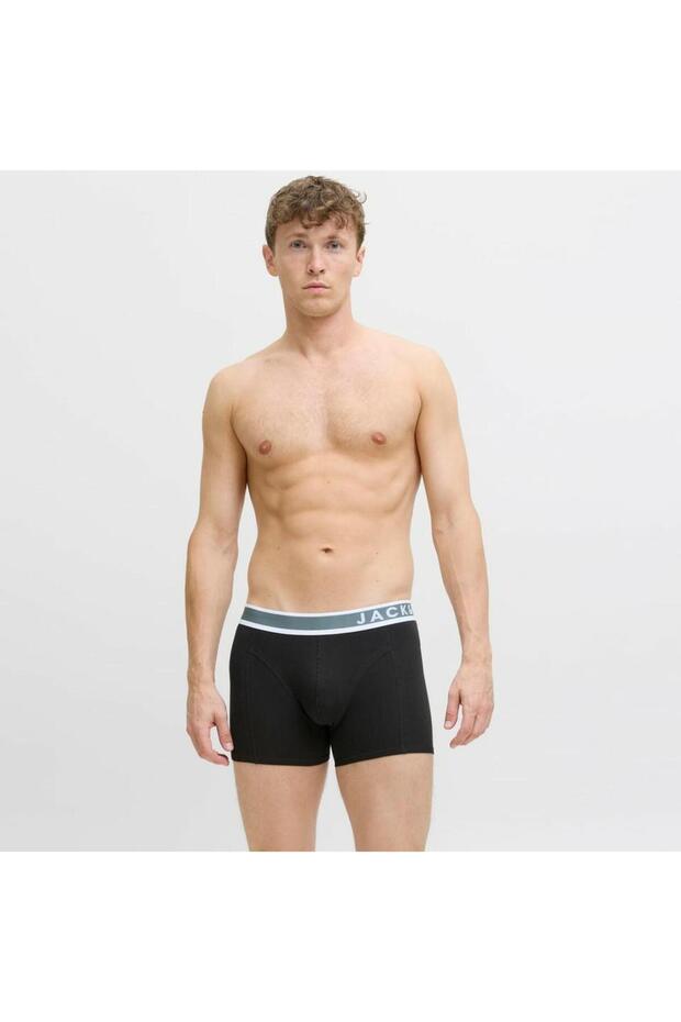 Jack Jones Aston Solıd 3 Lü Paket Erkek Boxer 12281991 - 4