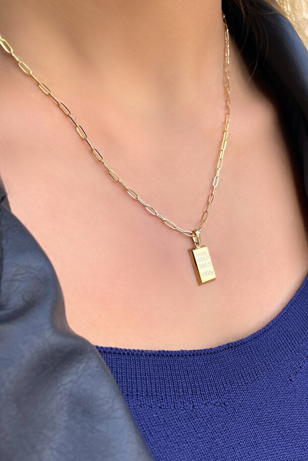 Külçe Ataş Altın Kolye - 3