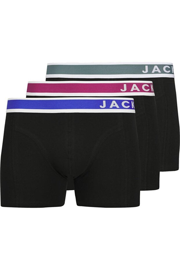 Jack Jones Aston Solıd 3 Lü Paket Erkek Boxer 12281991 - 1
