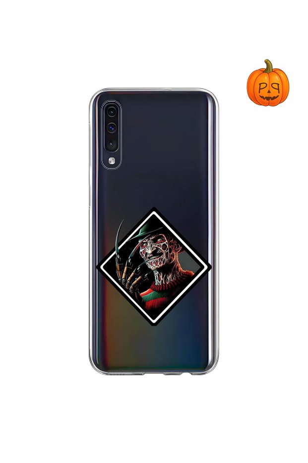 Dali Design Samsung Galaxy A70 Compatible Transparent Case with Horror 2 Design