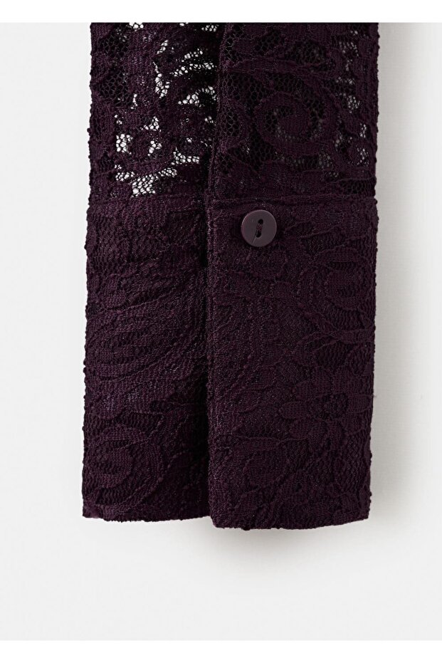 Dantel fularlı gömlek - 6