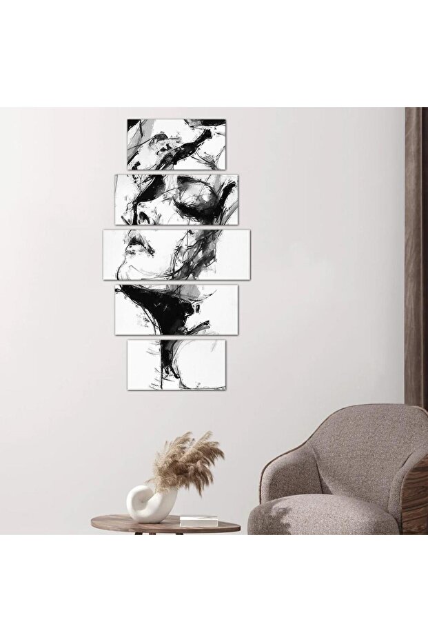 لوحه جداريه رسمة إمرأه - ٢٤٥٥٠ - مقسمه خمسة قطع متدرجه - 1