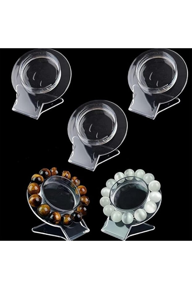 Bukela 10-Pack Clear Acrylic Bracelet Display Stand, C-Shape for Retail, for Vanity, for Showcase
