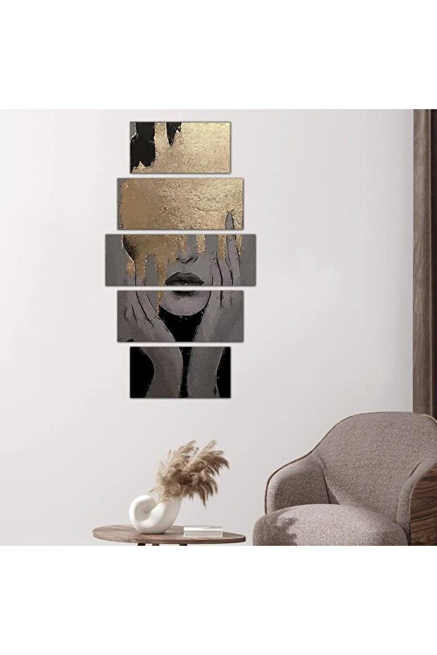 لوحه جداريه رسمة إمرأه - ٢٤٥٥٧ - مقسمه خمسة قطع متدرجه - 1