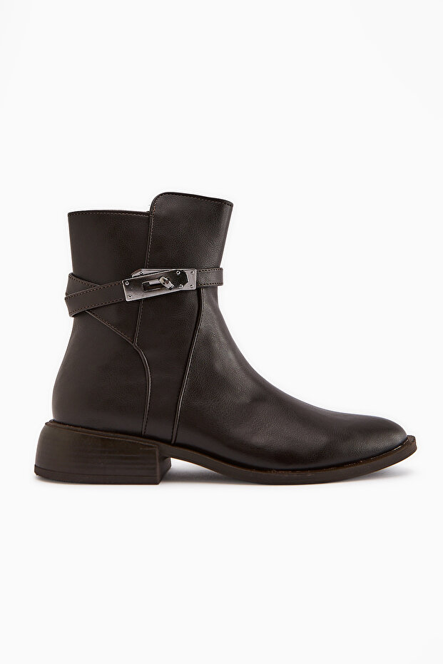 Tinna Brown Buckle Women's Boots