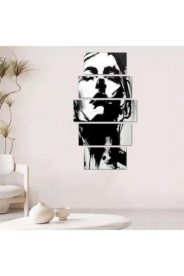 لوحه جداريه مودرن رسمة إمرأه - 24067 - مقسمه خمسة قطع متدرجه - 1