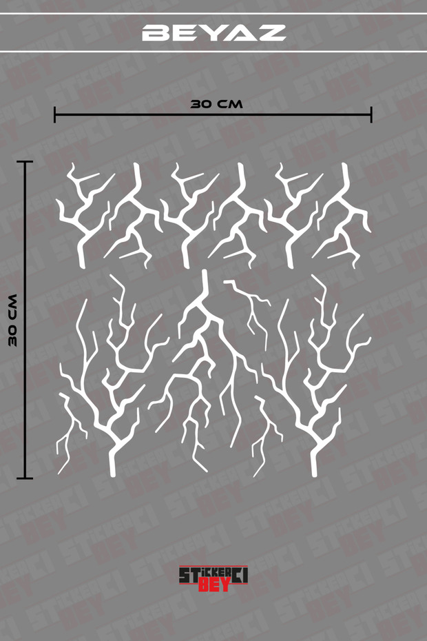 Lightning Bolt Sticker 30 X 30 cm Foil Cut Universal Pattern Overlay