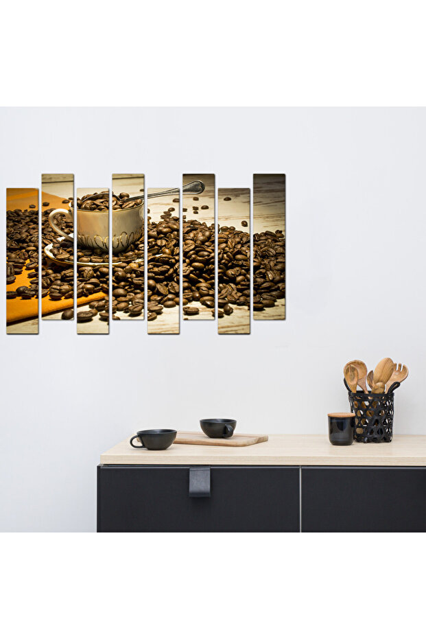 لوحه جداريه - قهوه - ٩٧٩ - مقسمه ثمانية قطع- - 1