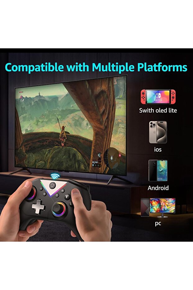 Azonee Wireless Switch Controller for Nitendo Switch/PC/Steam/Android/IOS, Switch Pro Controller Sup - 5