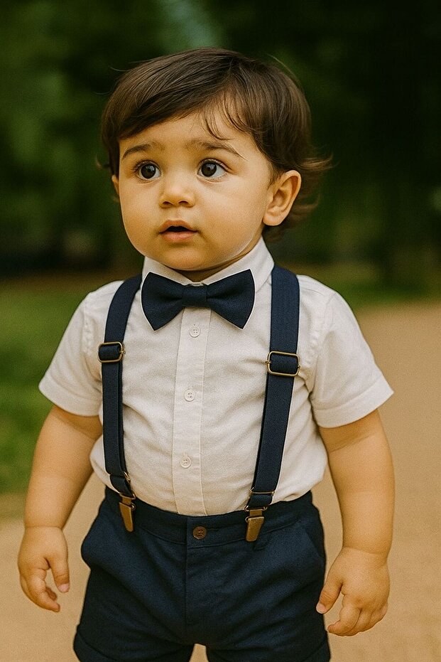 Pantolon Askı ve Papyon Seti / Lacivert - 1