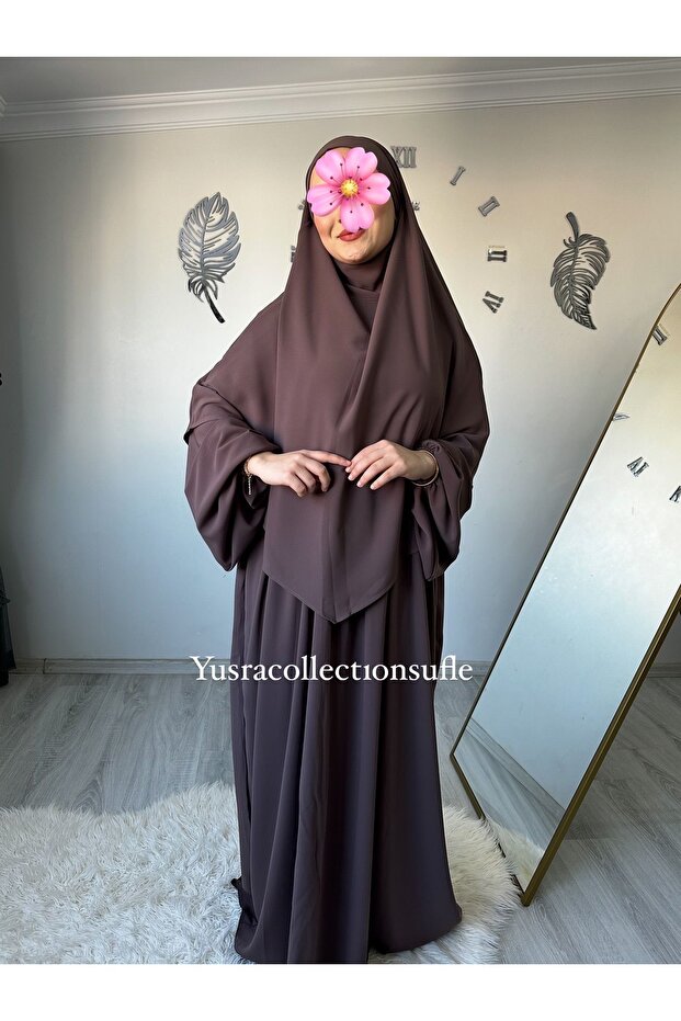 Tesettür Asel Suit Dress Souffle Veil 3-Piece
