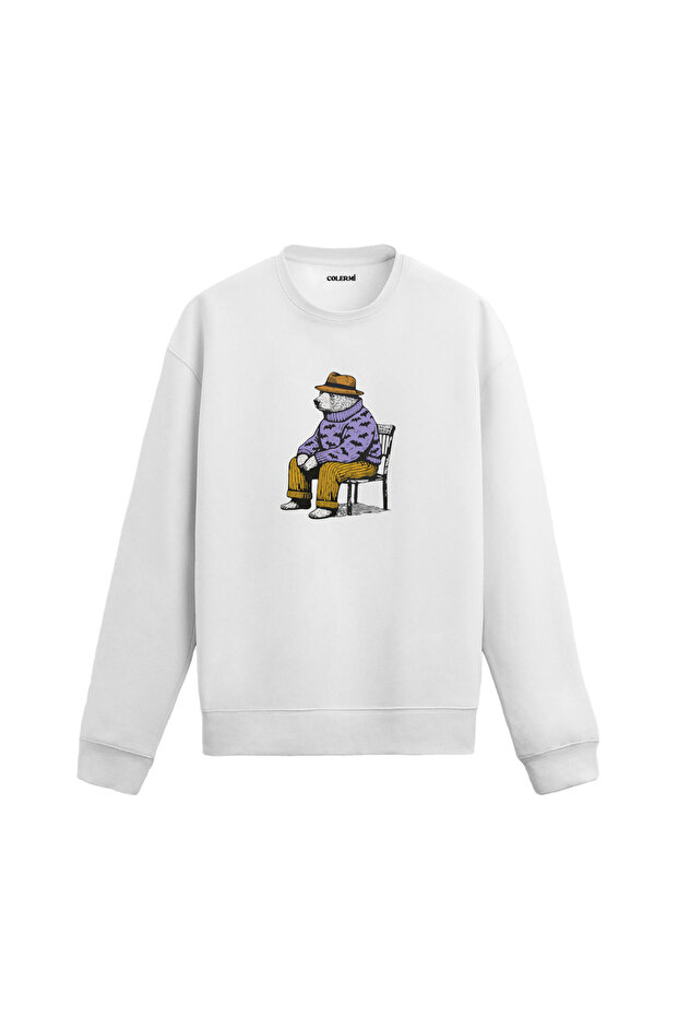 Bear Printed Sweatshirt - 1