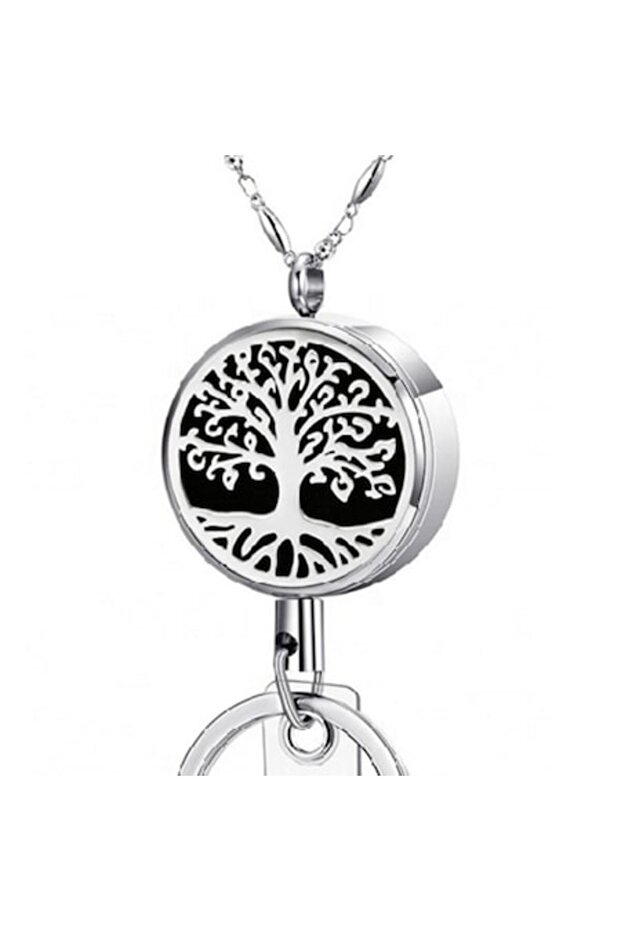 Multifunctional retractable diffuser medallion card holder keychain access card aromatherapy with pattern - 1