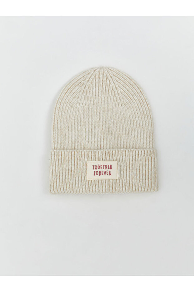 Text Embroidered Girls' Beret from Uzg Store for Style Enthusiasts
