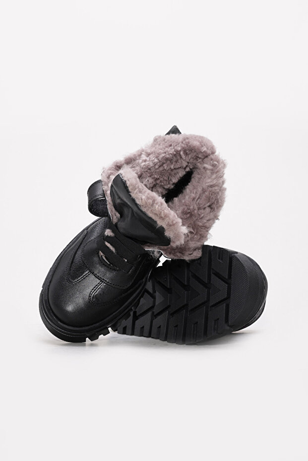 Hakiki Deri Kürklü Unisex Çocuk Klasik Bot 006KXA6001 - 3