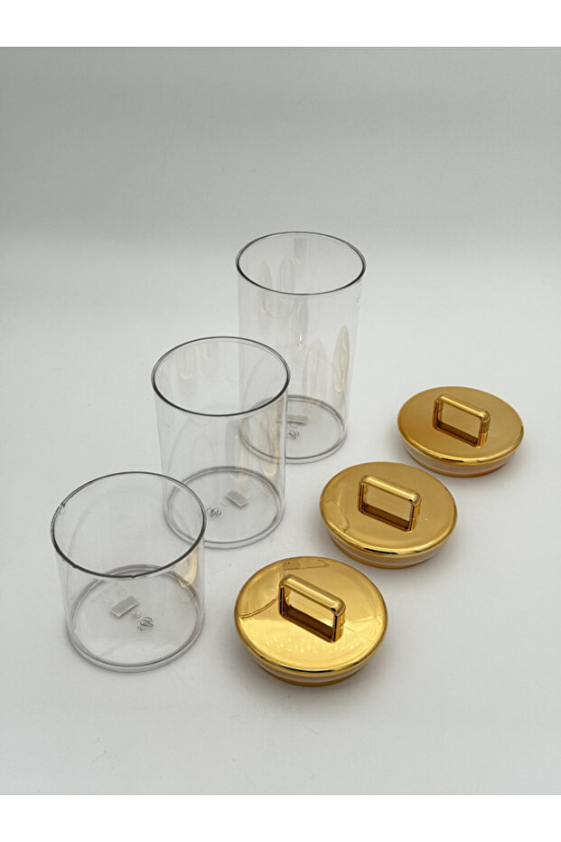 containers (set of 3) (L=800ML, M=600ML, S=400ML) (GOLD) - 4