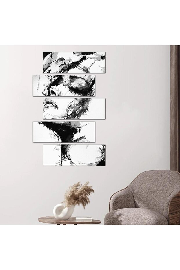 لوحه جداريه رسمة إمرأه - ٢٤٥٥٠ - مقسمه خمسة قطع متدرجه - 2