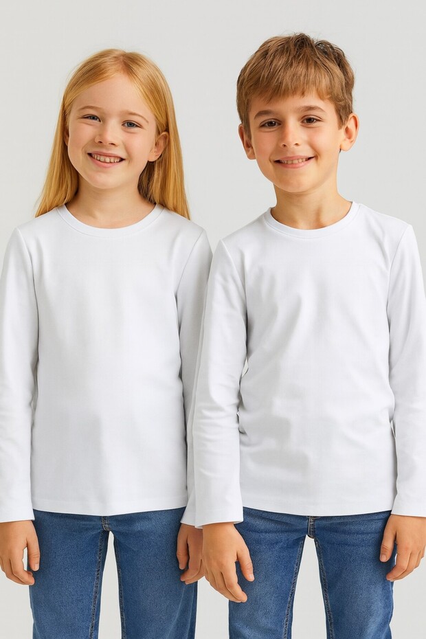 Long Children's Basic T-Shirt - 2