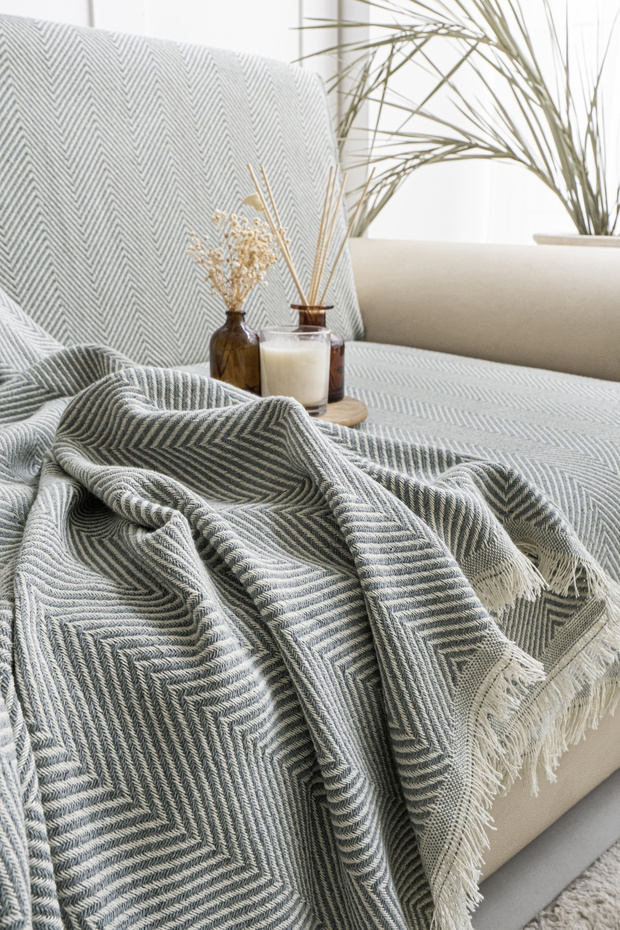 Dokuma Kumaş Koltuk Örtüsü | Koltuk Şalı 170x210 cm - 1