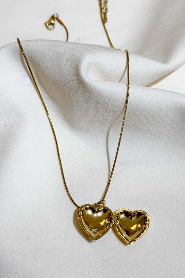 Çelik Locket Kolye - 2