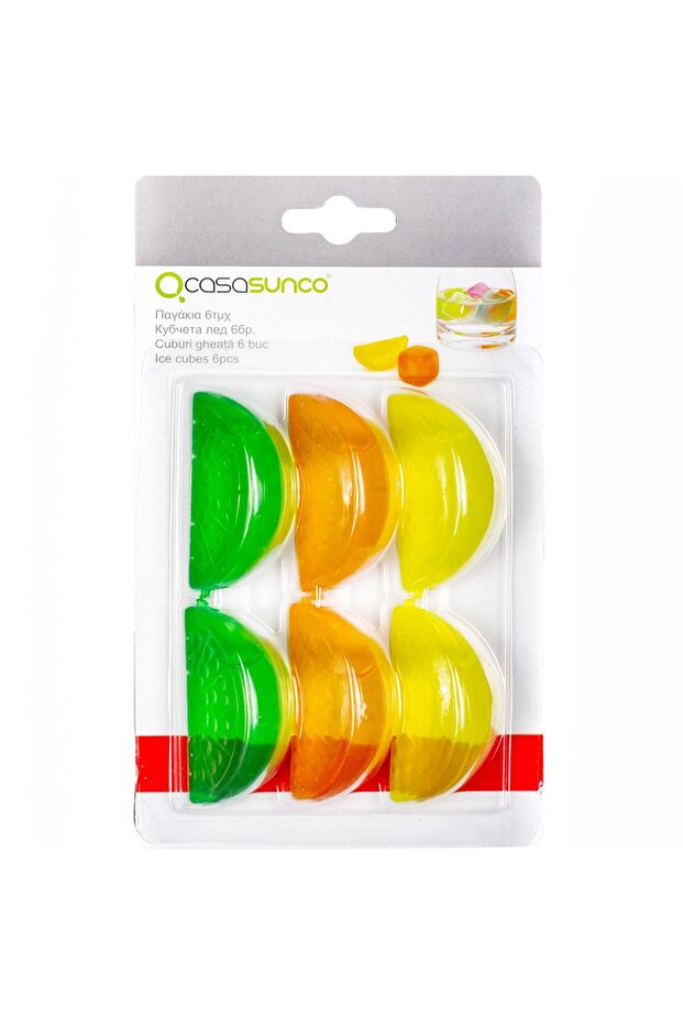 Reusable Ice Cubes Set with Lemon Pattern - 6pcs - 1