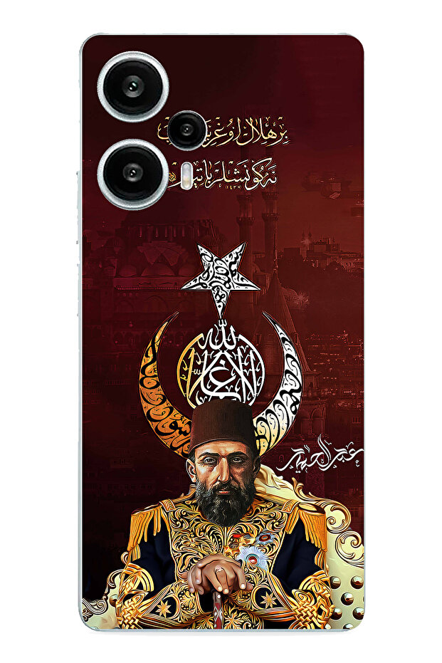 Poco F5 Compatible Abdülhamid Han Printed Silicone Case - 1