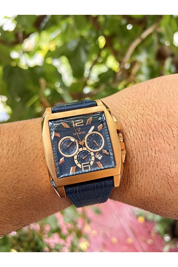 ساعة يد رجالية مربعة - 3