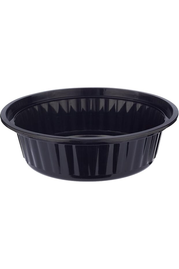 وعاء تحضير وجبات الطعام مستطيل الشكل للاستخدام في الميكروويف، سعة 16 أونصة، بقاعدة سوداء، مع غطاء شفاف - 3