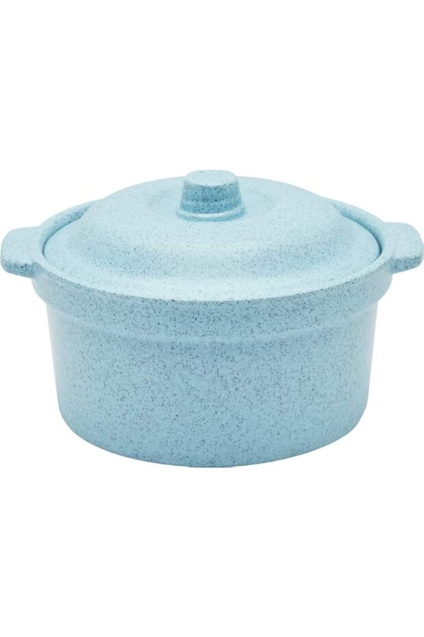 DINEWELL MELAMINE BLUE SPECKLE SERVING BOWL WITH LID, 6 INCH, BLUE, DWMB0135BS, 1 PC