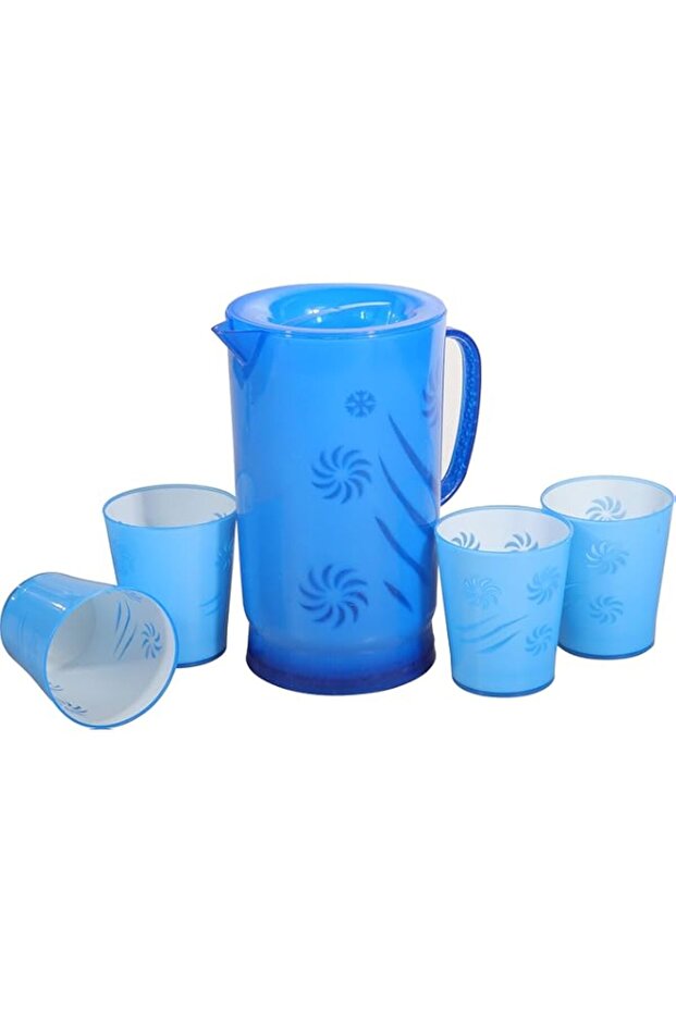 Delcasa DC1347 2L Water Jug + 4 Glass 300 ml