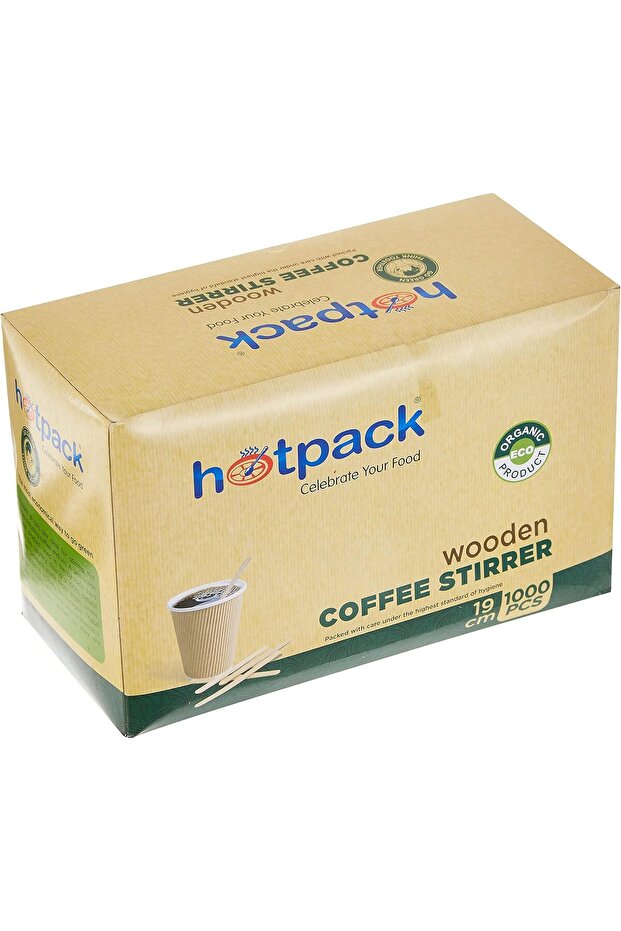 Disposable Wooden Coffee, Tea Beverage Stirrer, 19cm, 1000 Pieces