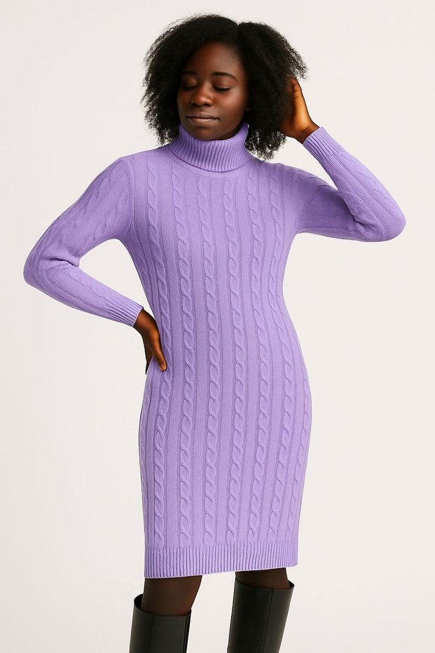 Hair Knit Detailed Knitwear Dress