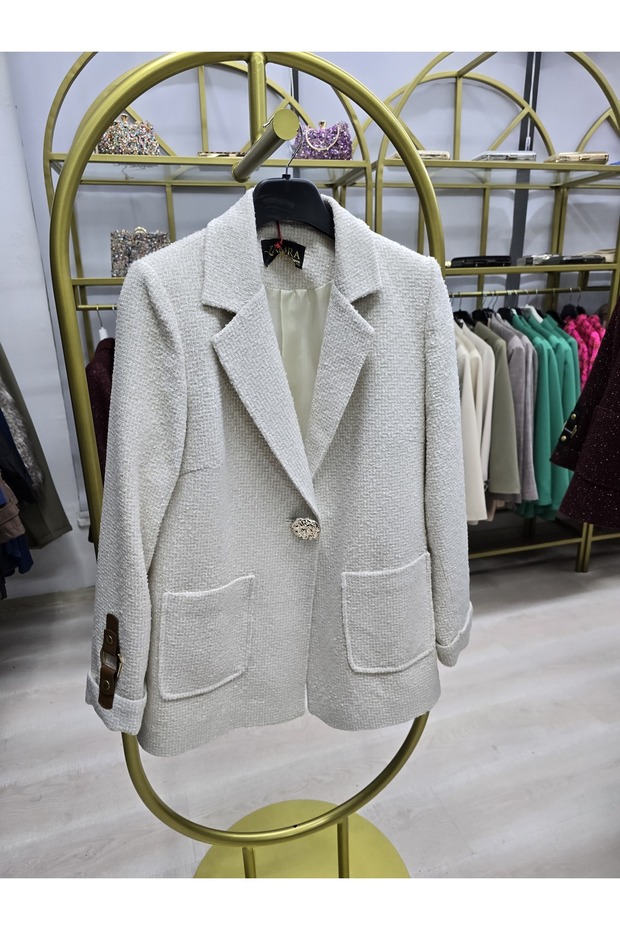 Kadın Simli Blazer Ceket - 2
